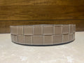 Weaved leather tray