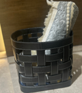 Weaved Leather Basket